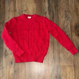 Crewcuts Boys Red Cable Knit Sweater S (6-7)